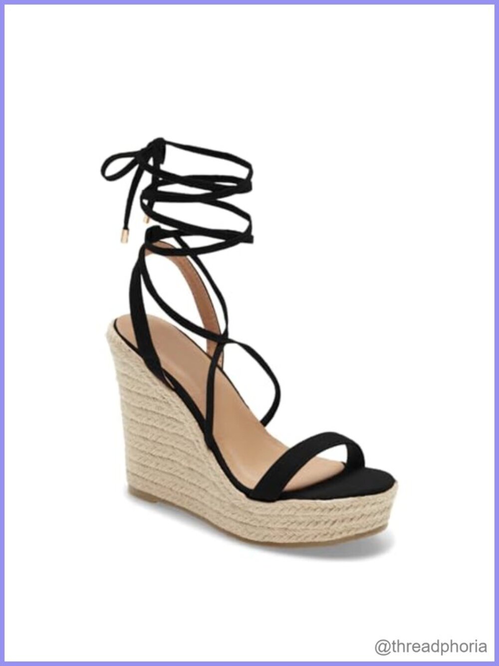 Women's Espadrille Wedge Sandals Lace Up Platform Ankle Strap Slingback